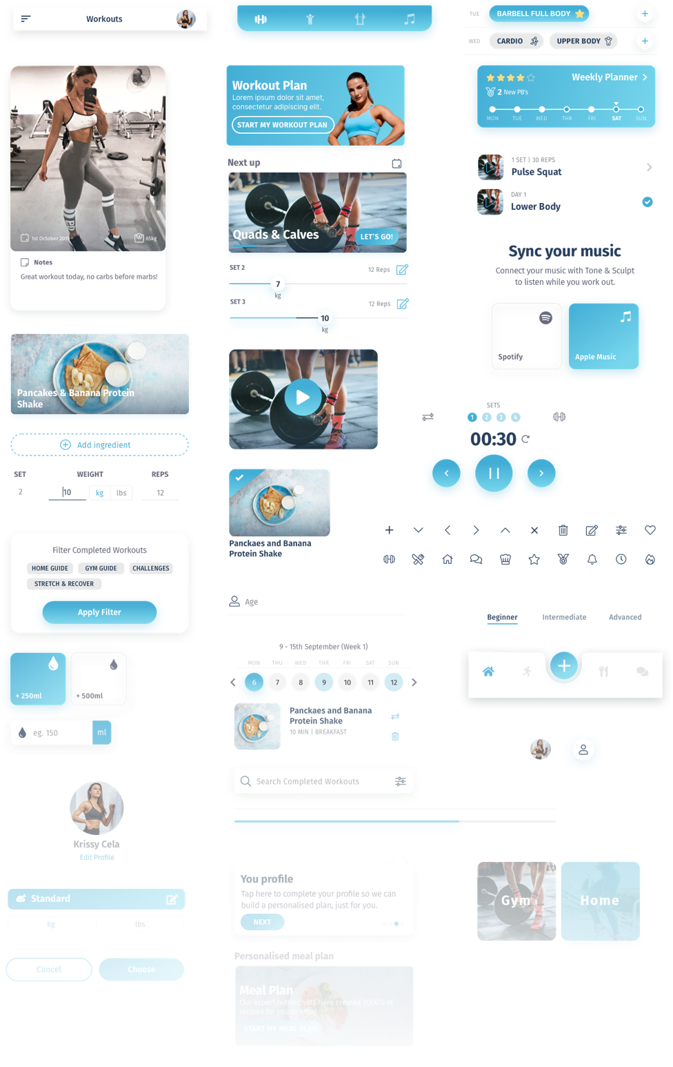 Tone and Sculpt UI